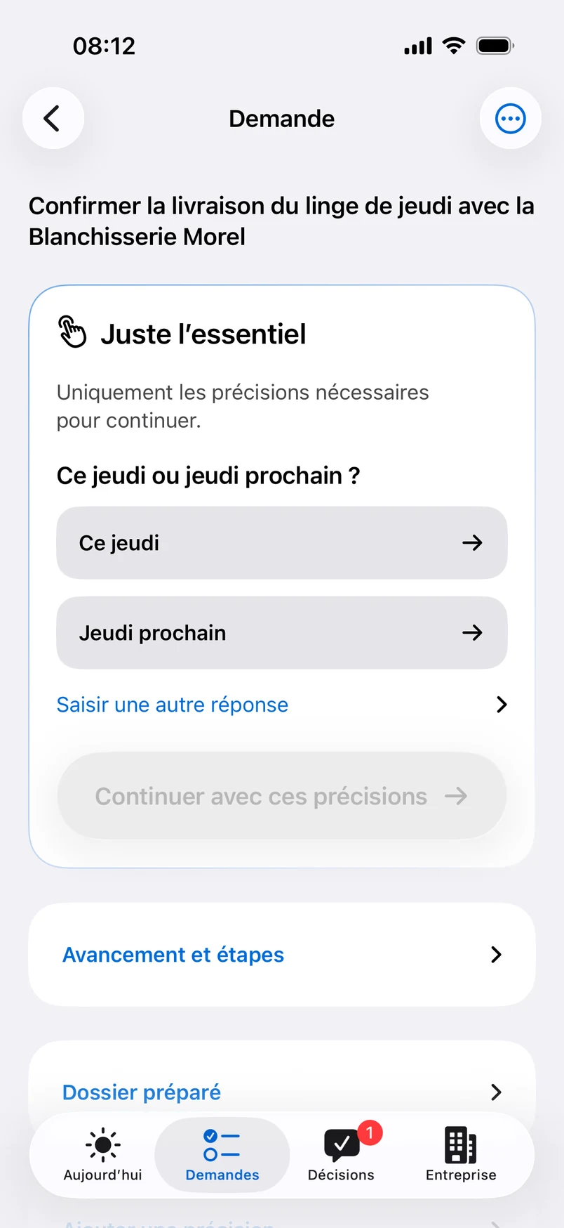 Juste ce qu’il faut : ce jeudi ou jeudi prochain ?
